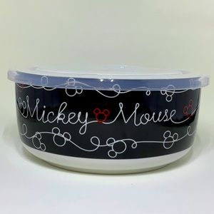 Disney Mickey Red & Black Covered Bowl- Medium 6”